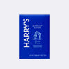 Blue packaging of Harry's Bar Soap with white text on a light blue background