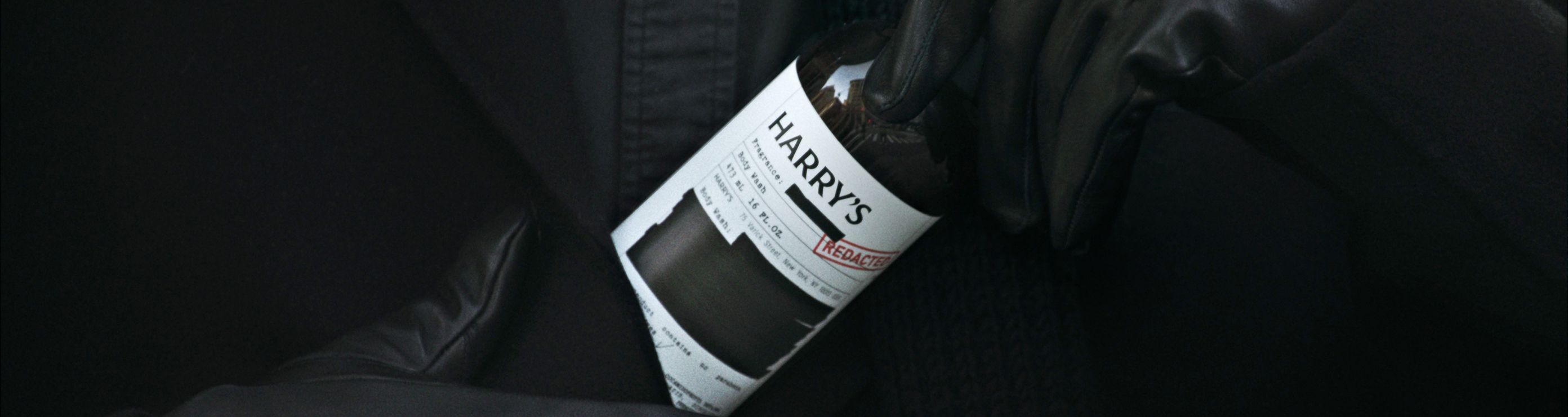 Bottle of redacted body wash